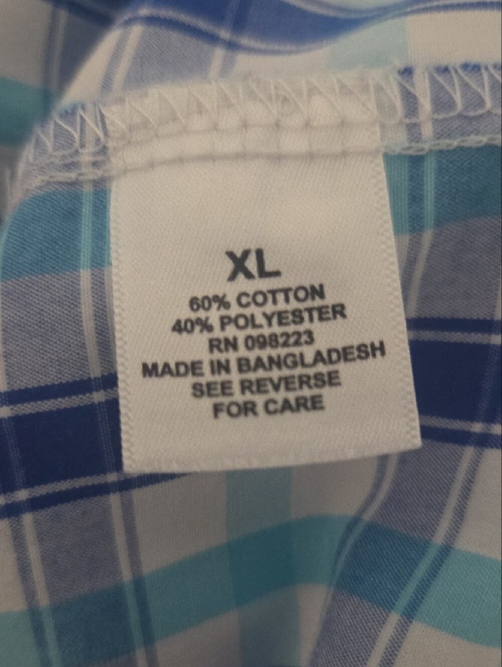 Magellan Outdoors Men’s Blue & Teal Plaid Short-Sleeve Button-Down Shirt - Sz XL - Picture 11 of 12